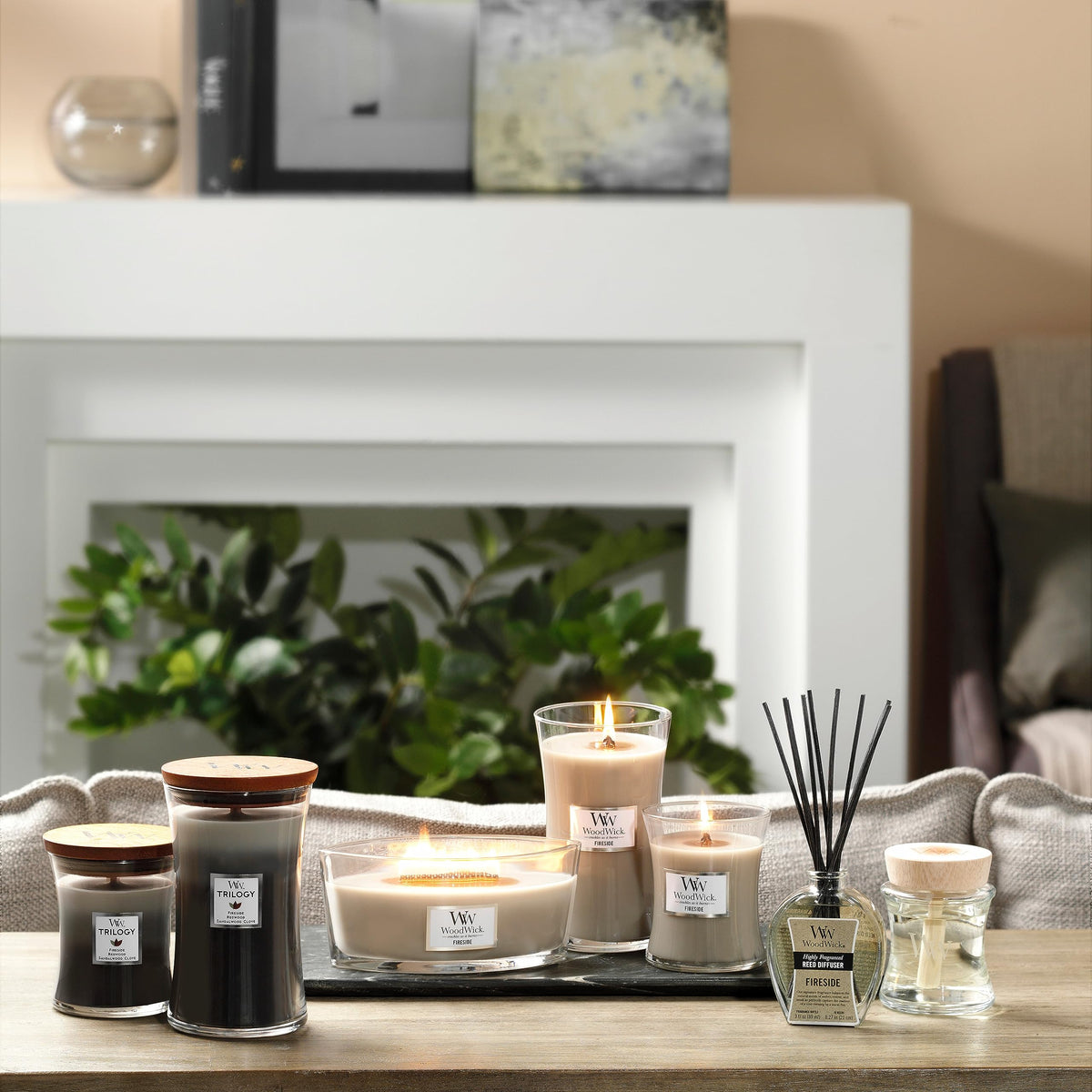 Scented Trilogy Candle with Crackling Wick B169899
