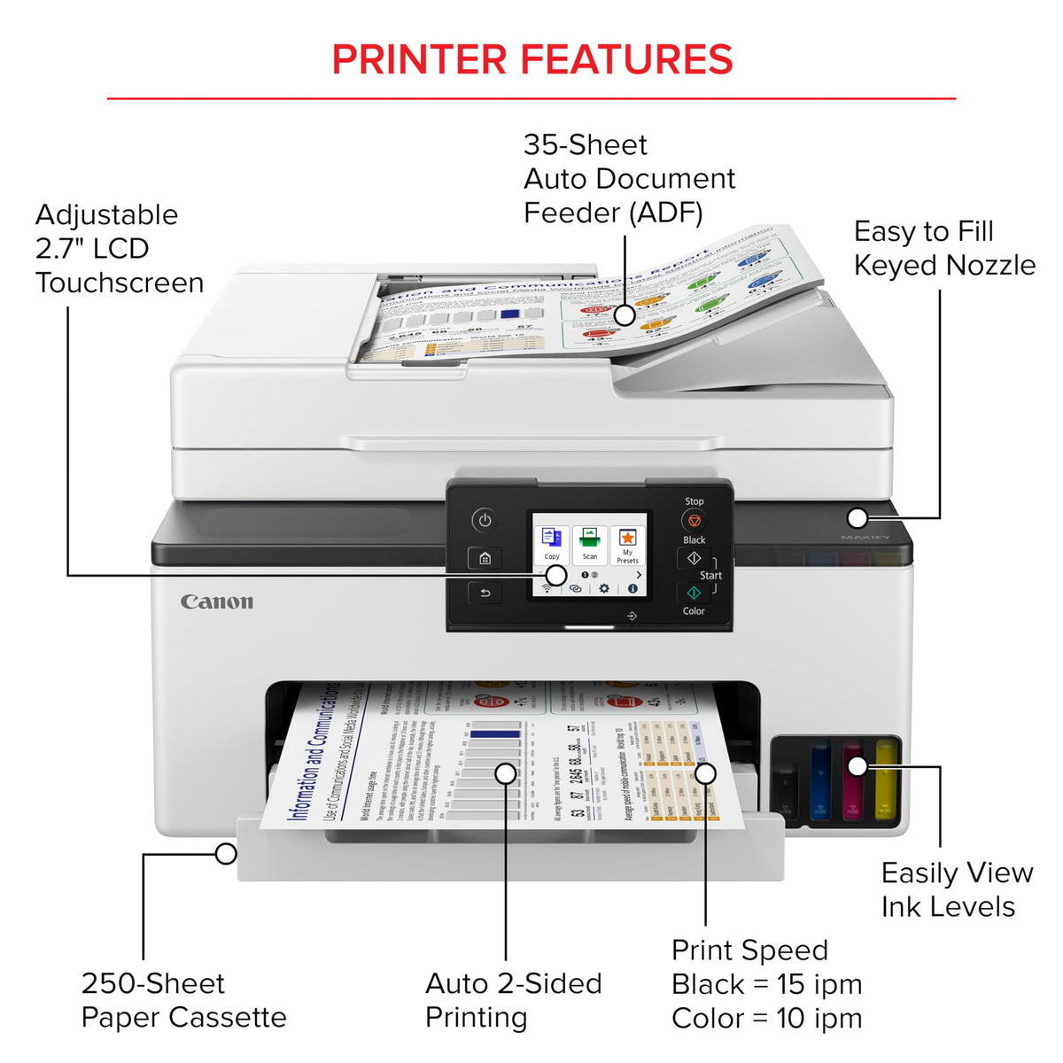 Wireless Color All-in-One Printer with Duplex Printing M437