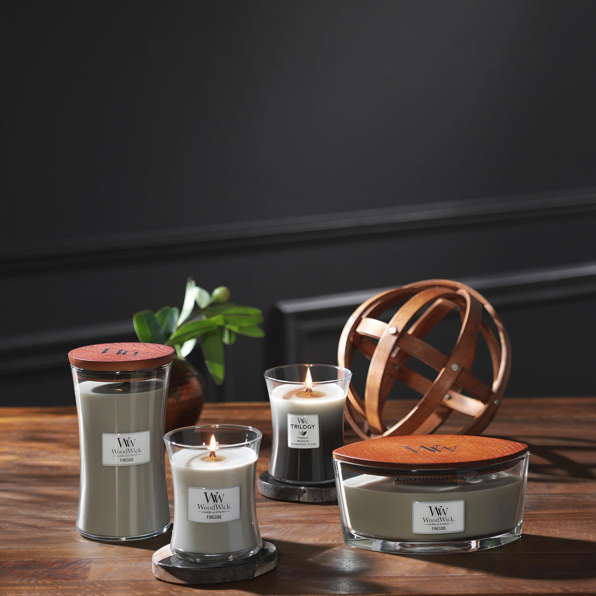 Scented Trilogy Candle with Crackling Wick B169899
