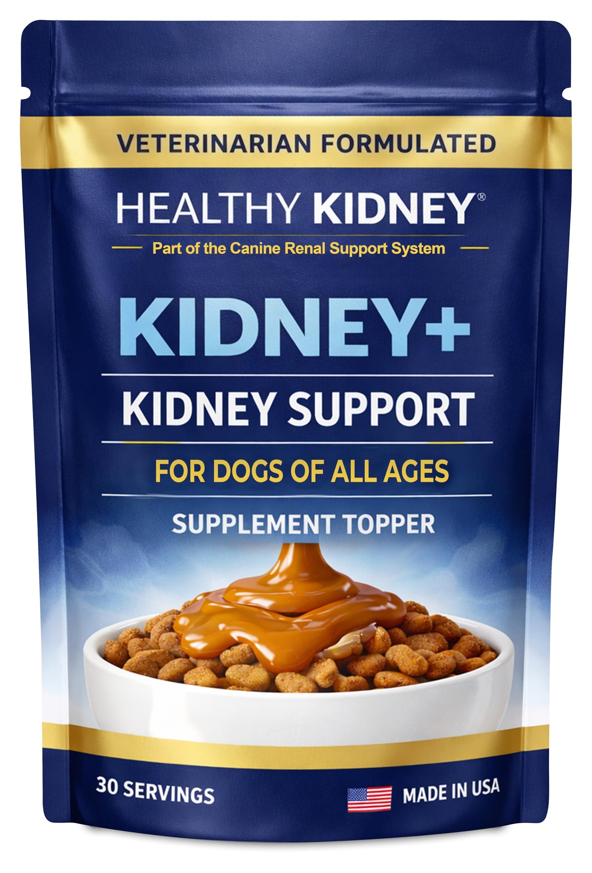 Dog Kidney Support Supplement Food Topper with Omega 3, Prebiotics, Fiber M87369