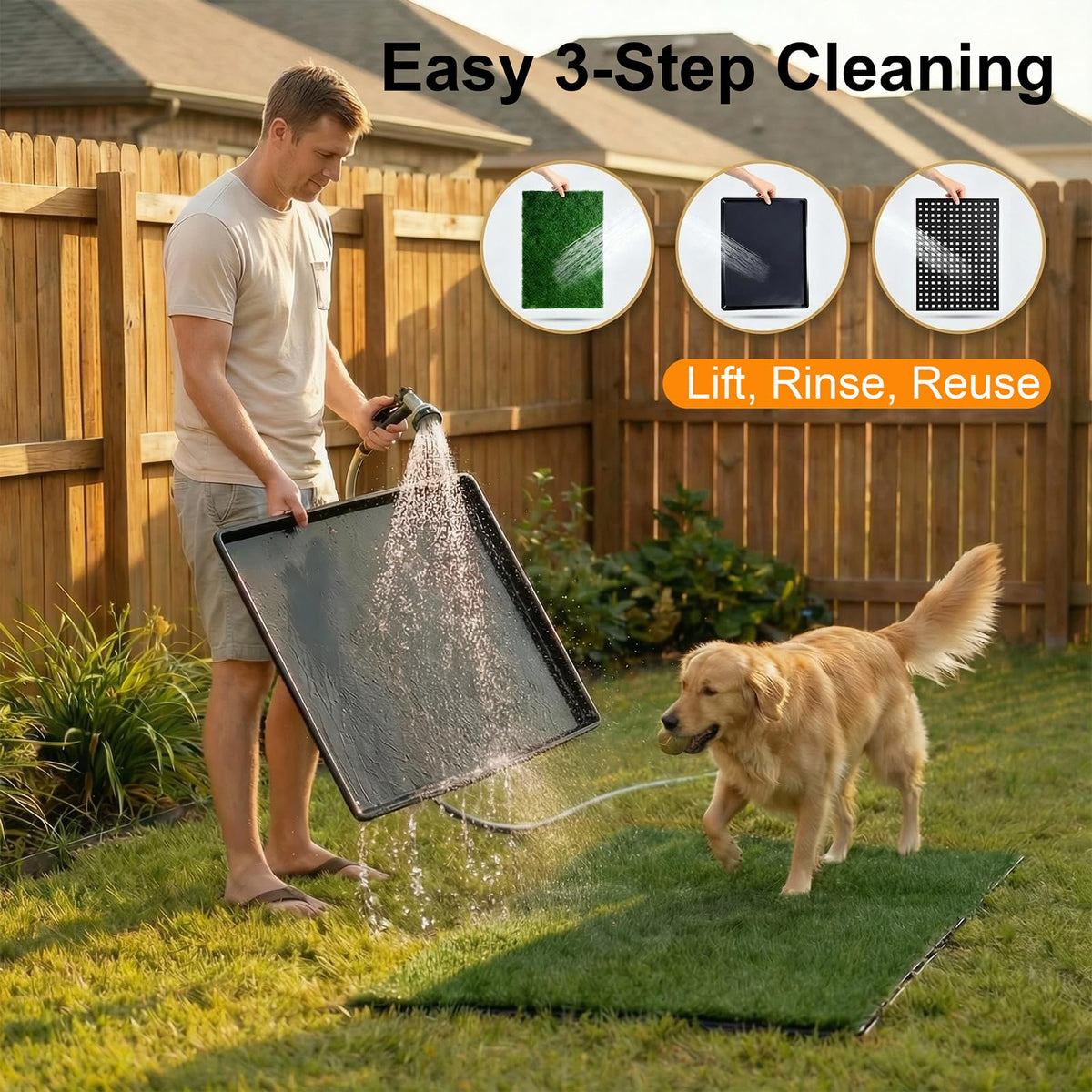 35"x23" Large Dog Grass Pad with Tray P785539