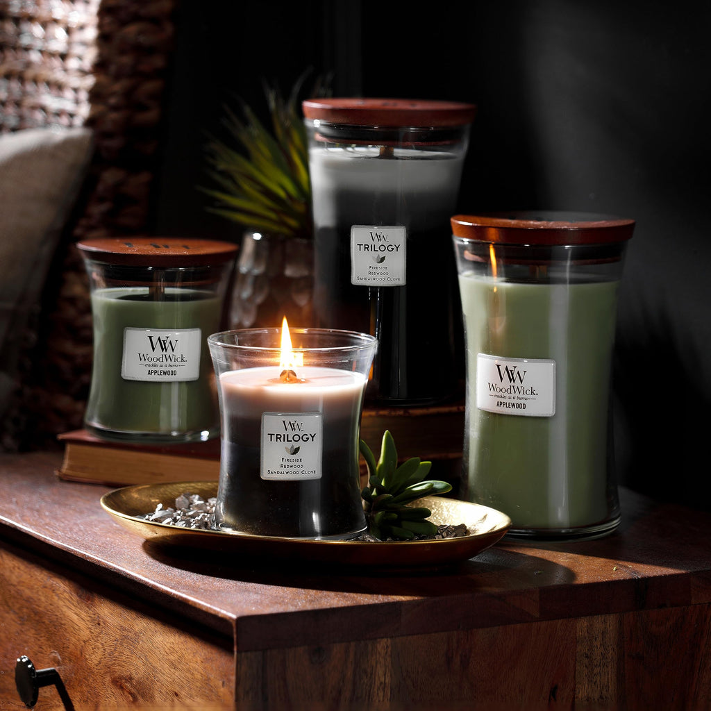 Scented Trilogy Candle with Crackling Wick B169899