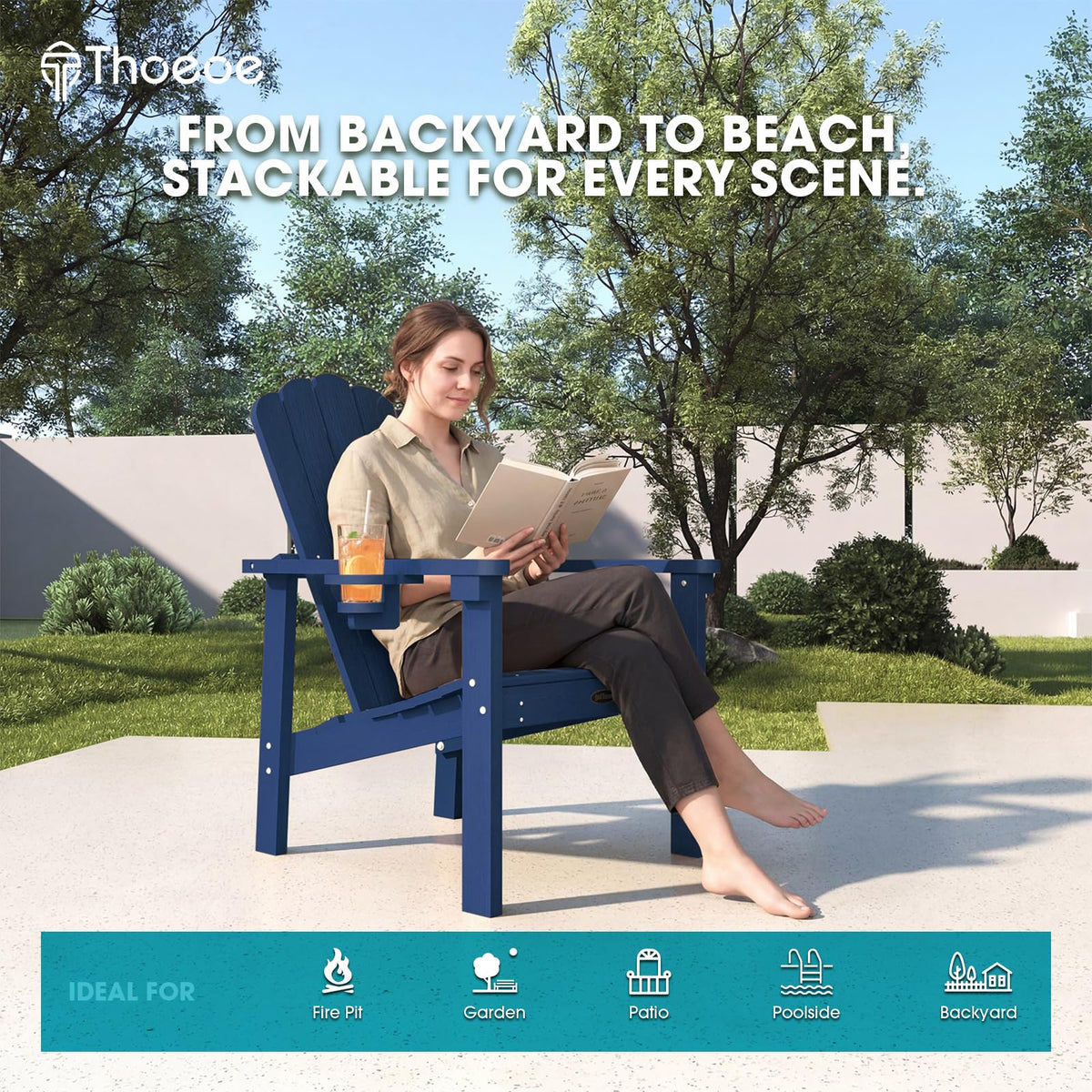 Stackable Adirondack Chair Set of 4 N526040