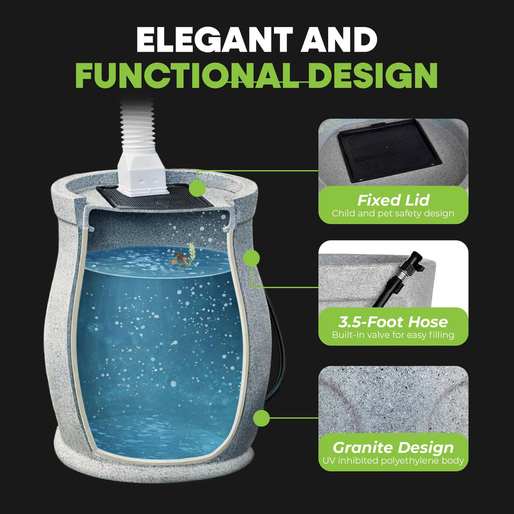 45 Gallon Light Granite Rain Barrel X68014