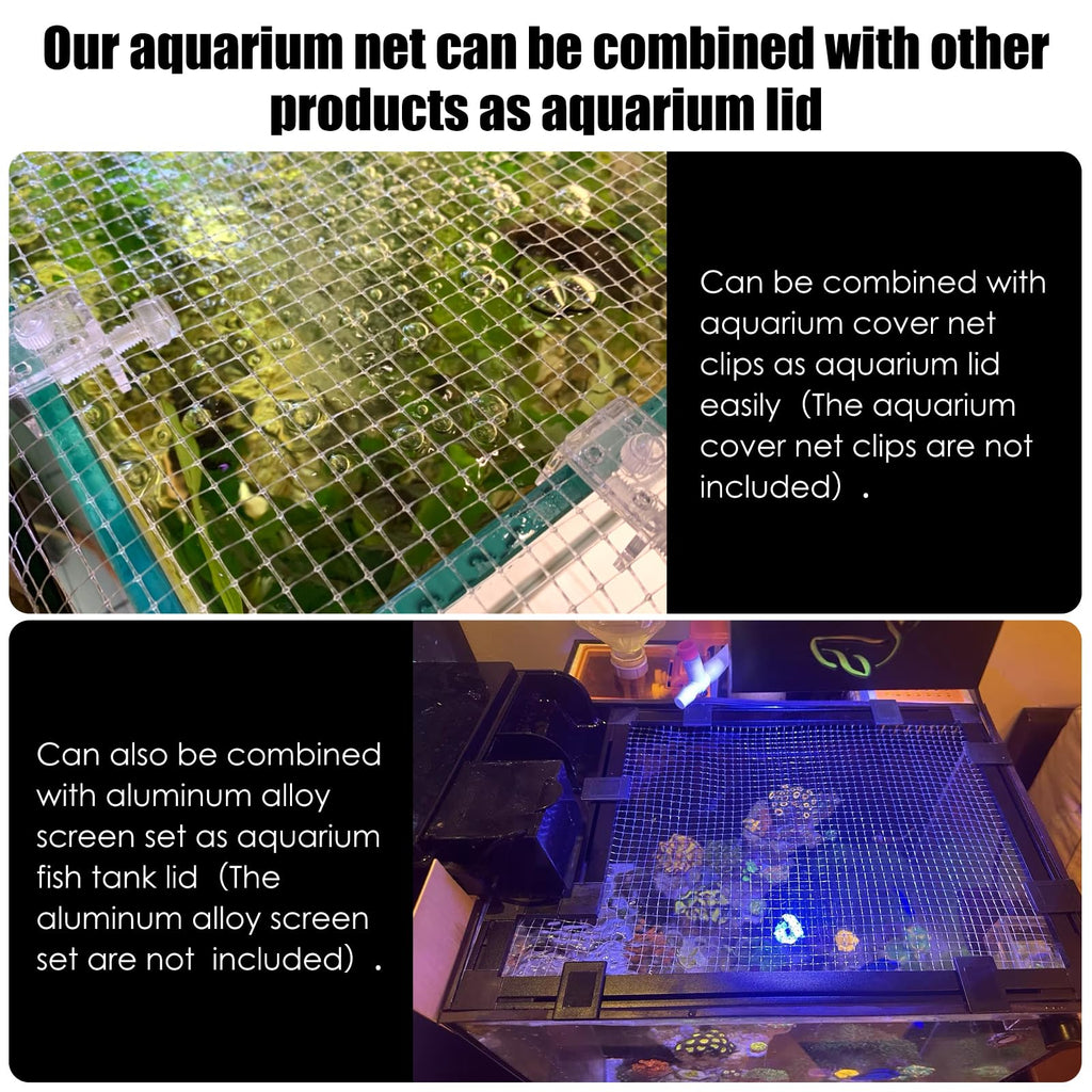Transparent Mesh Aquarium Lid Cover 5.12 Feet X 3.37 Feet B281