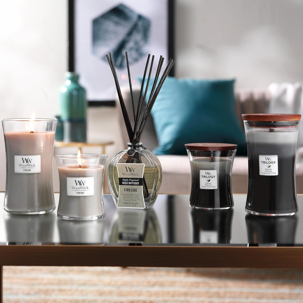 Scented Trilogy Candle with Crackling Wick B169899