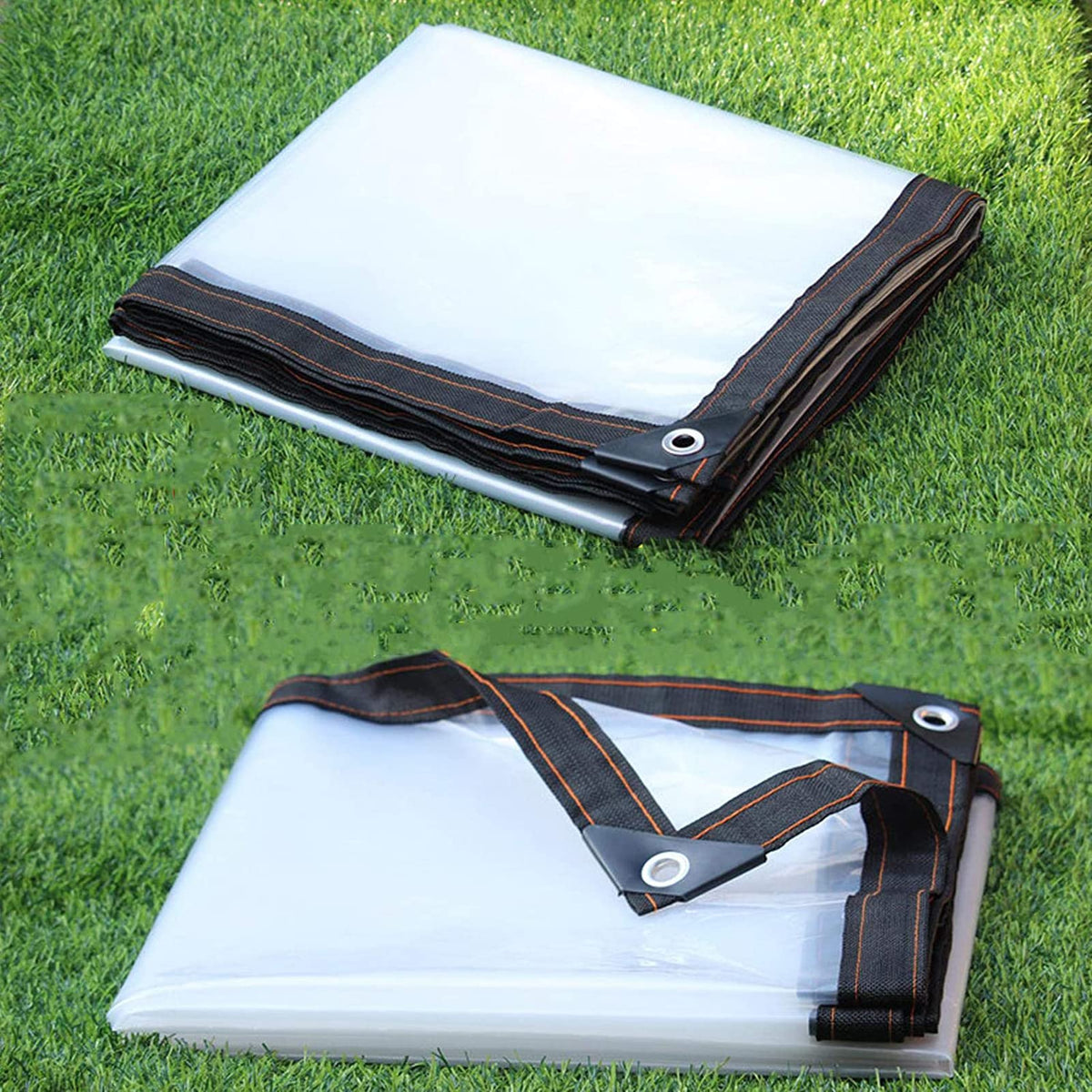 3x3ft Heavy Duty Waterproof Clear Poly Tarp with Grommets E309511