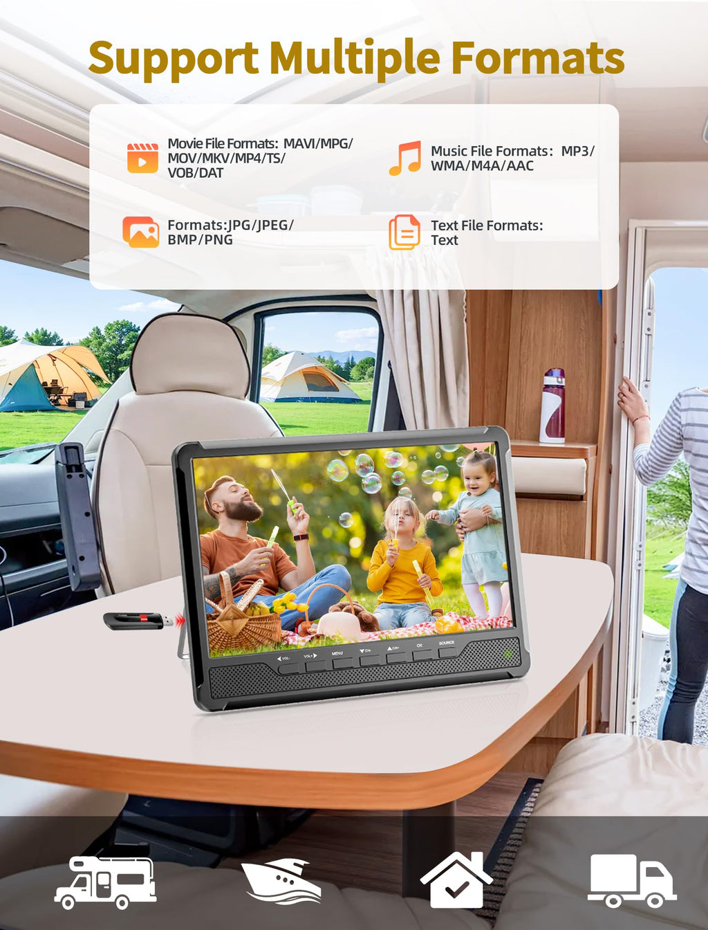 10.7" IPS Flat Screen TV U282