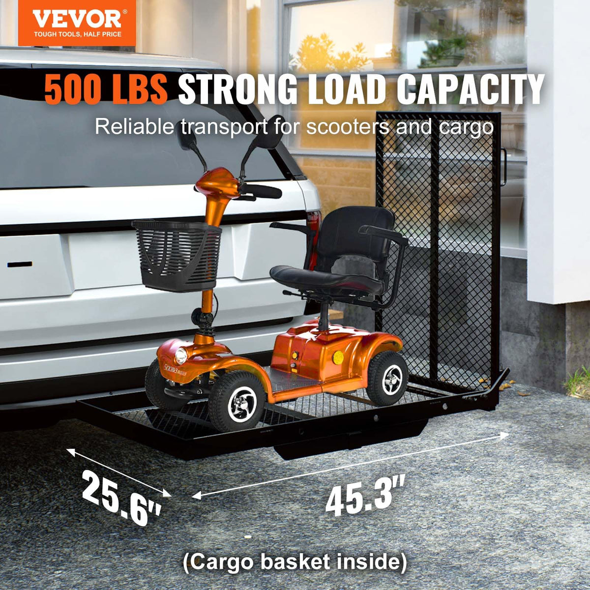 Hitch Mount Mobility Scooter Carrier with Folding Ramp T988