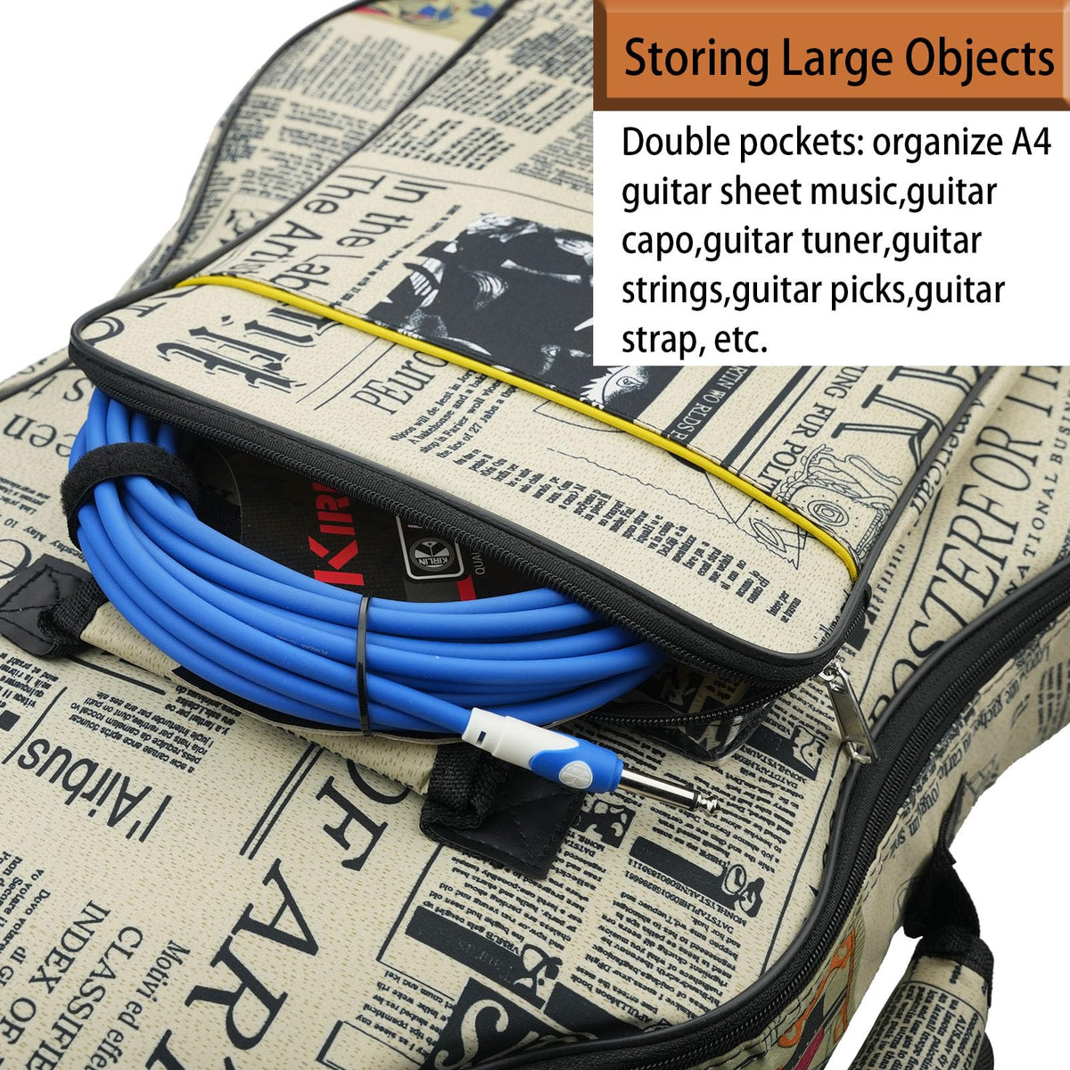 36/38 Inch Acoustic Guitar Gig Bag with 6mm Padding U167017