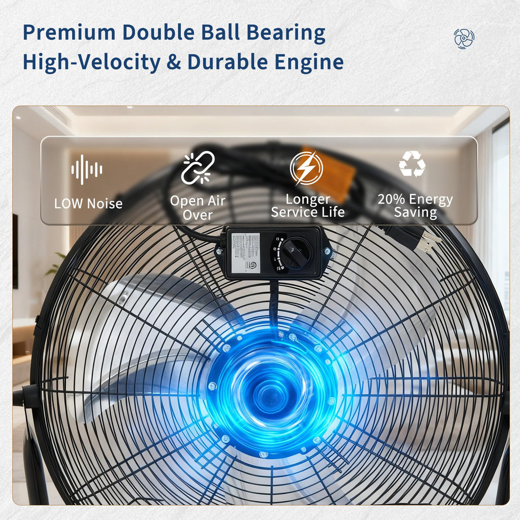20 Inch 3 Speed High Velocity Floor Fan R578548