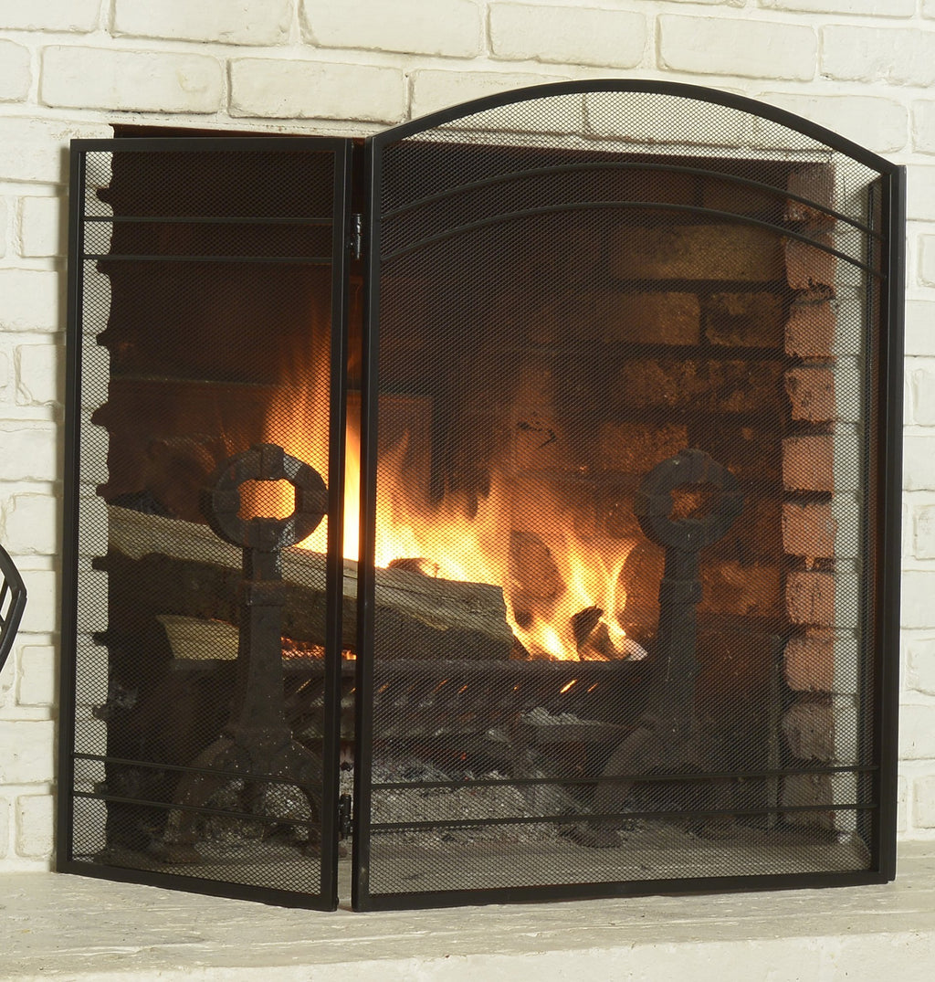 Black Fireplace Screen Z42864