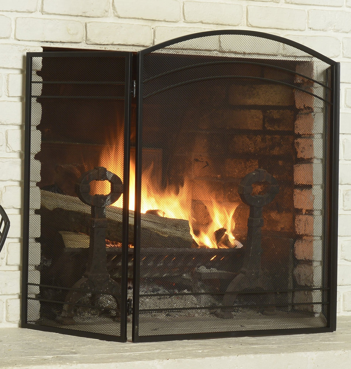 Black Fireplace Screen Z42864