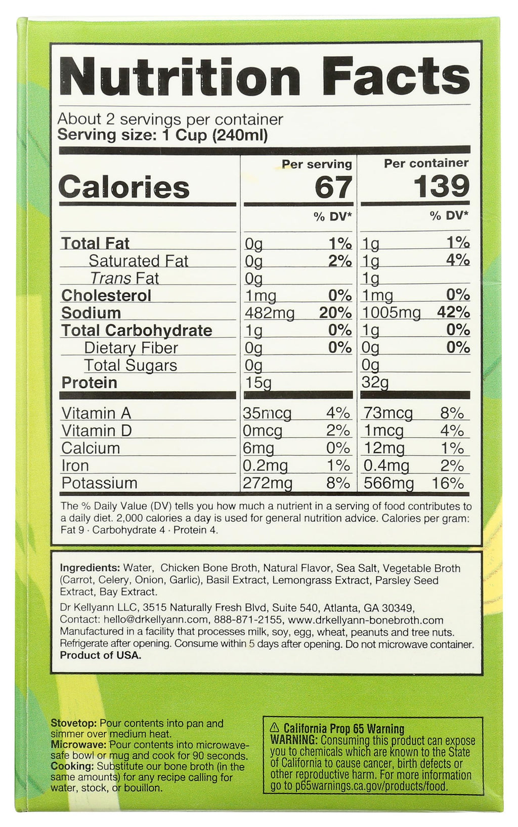 Bone Broth Thai Lemongrass 16.9 Ounce G126