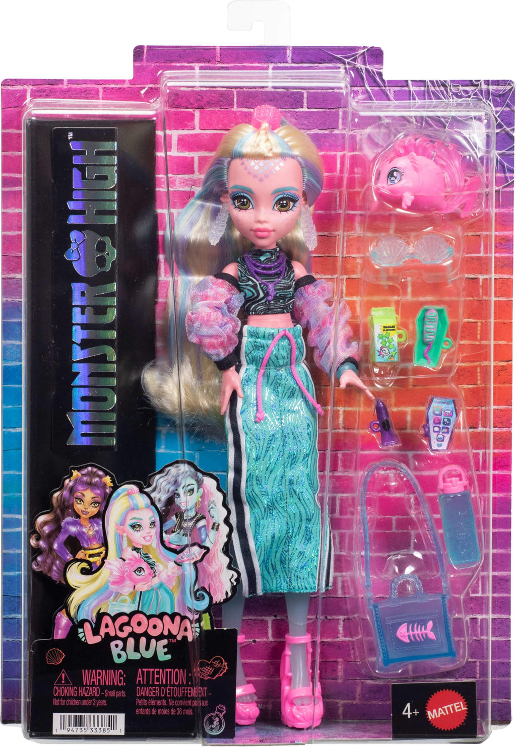 Blue Doll with Pet Piranha S7784
